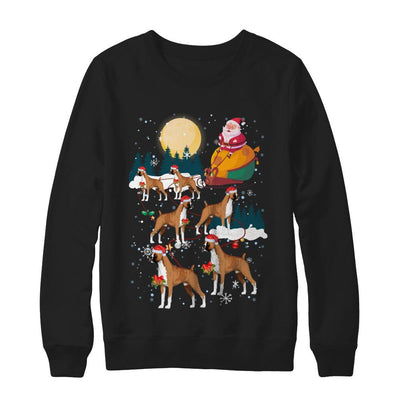 Dog Reindeer Boxer Christmas Gift-T-Shirt & Sweatshirt-Crewneck Sweatshirt-Black