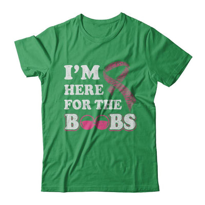 I'm Here For The Boobs Breast Cancer-T-Shirt & Hoodie-Premium T-Shirt-Kelly Green