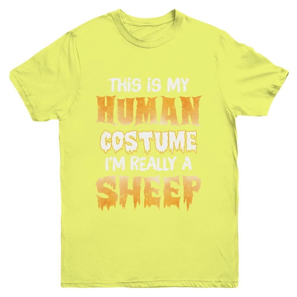 This Is My Human Costume Sheep Halloween Youth-Youth Shirt-Youth T-Shirt-Daisy