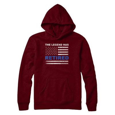 The Legend Has Retired Police Officer Retirement Gift-T-Shirt & Hoodie-Pullover Hoodie-Maroon