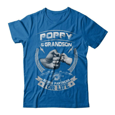 Motocross Poppy And Grandson Riding Partners For Life-T-Shirt & Hoodie-Classic T-Shirt-Royal