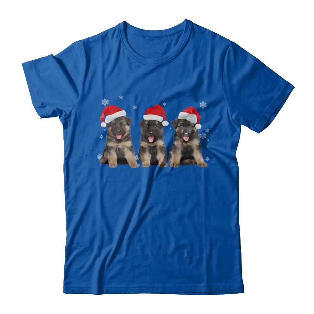 Funny German Shepherd Puppies Christmas Dog Gift-T-Shirt & Hoodie-Premium T-Shirt-Royal