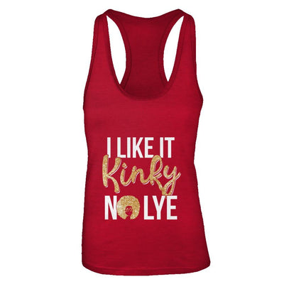 Black Woman I Like It Kinky No Lye-T-Shirt & Tank Top-Women's Ideal Racerback Tank-Red