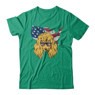 Funny Patriot Poodle Dog 4Th Of July American Flag-T-Shirt & Hoodie-Classic T-Shirt-Kelly Green