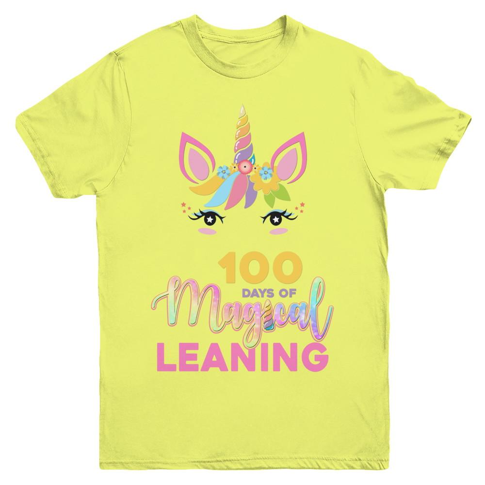 100 Days Of Magical Leaning School Unicorn Girl Gift Youth-Youth Shirt-Youth T-Shirt-Daisy