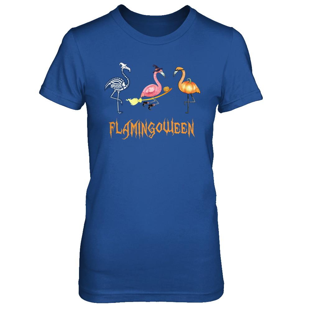 Funny Flamingo Halloween Flamingoween-T-Shirt & Hoodie-Women's T-Shirt-Royal