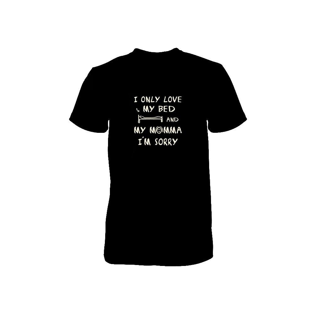 I Only Love My Bed And My Momma Youth-Youth Shirt-Toddler T-Shirt-Black