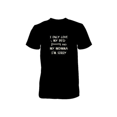 I Only Love My Bed And My Momma Youth-Youth Shirt-Toddler T-Shirt-Black