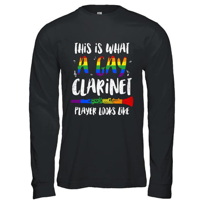This Is What A Gay Clarinet Player Looks Like LGBT-T-Shirt & Hoodie-Long Sleeve T-Shirt-Black