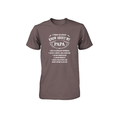 5 Things You Should Know About My Papa Youth-Youth Shirt-Youth T-Shirt-Asphalt