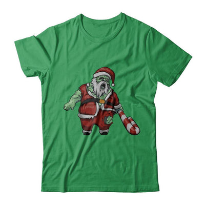 Zombie Santa Scary Christmas Halloween Costume-T-Shirt & Hoodie-Premium T-Shirt-Kelly Green