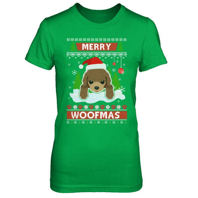 Poodle Merry Woofmas Ugly Christmas Sweater-T-Shirt & Sweatshirt-Women's T-Shirt-Irish Green