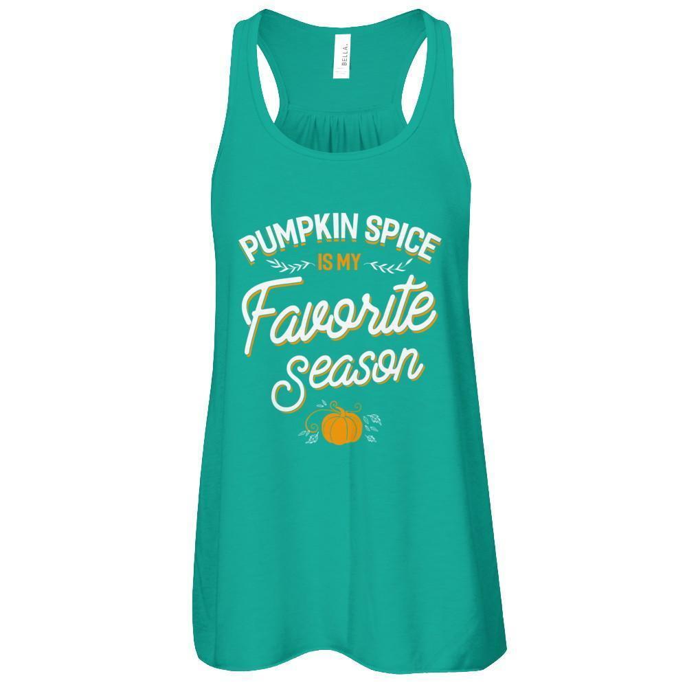 Pumpkin Spice Is My Favorite Season-T-Shirt & Tank Top-Women's Flowy Racerback Tank-Kelly