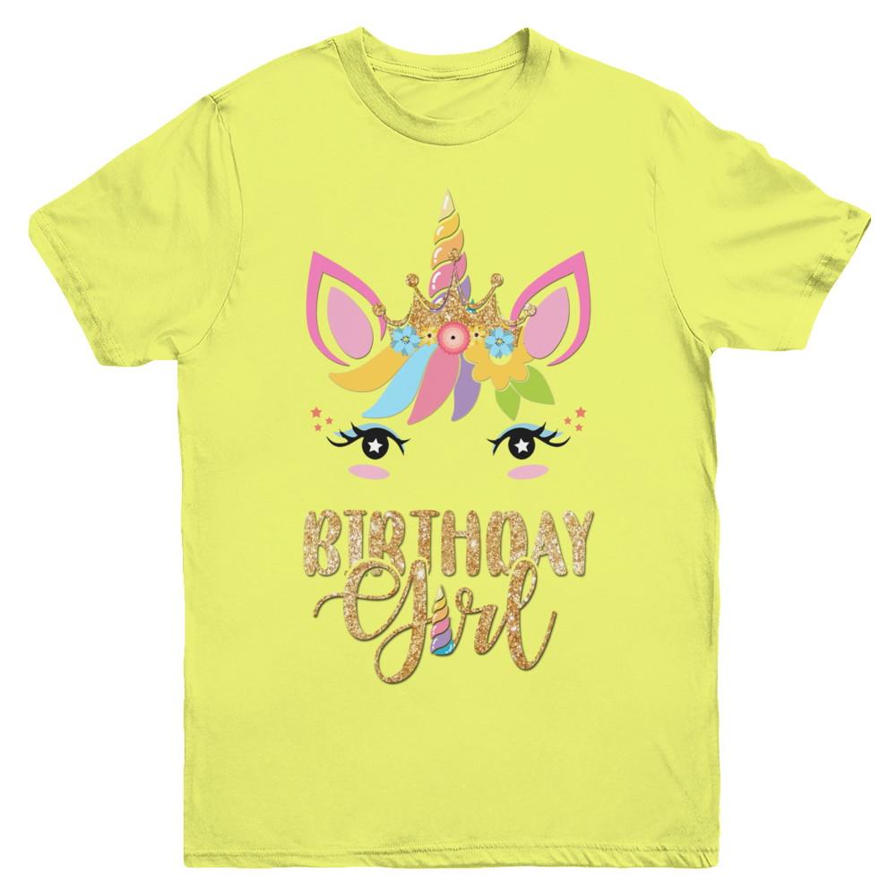 Cute Unicorn Girl Daughter Birthday Gift Youth-Youth Shirt-Youth T-Shirt-Daisy