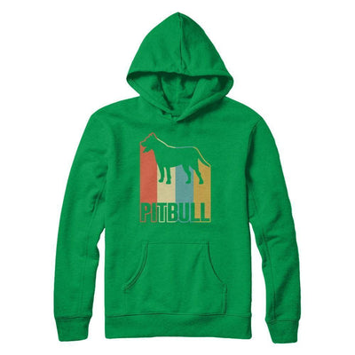 Classic Vintage Retro Style Pitbull Dog-T-Shirt & Hoodie-Pullover Hoodie-Irish Green