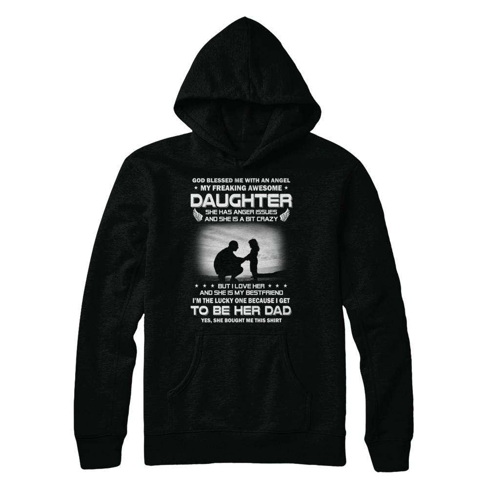 Fathers Day My Freaking Awesome Daughter Bought Me This-T-Shirt & Hoodie-Pullover Hoodie-Black