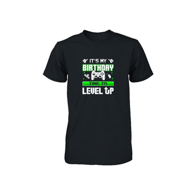 It's My Birthday Time To Level Up Youth-Youth Shirt-Toddler T-Shirt-Black