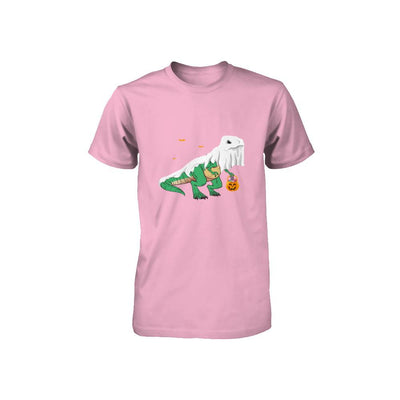 Halloween T Rex Dinosaur Ghost Trick Or Treat Youth-Youth Shirt-Toddler T-Shirt-Pink