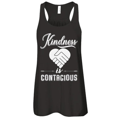 Kindness Is Contagious-T-Shirt & Tank Top-Women's Flowy Racerback Tank-Black