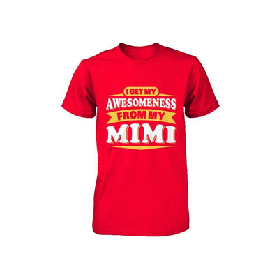 I Get My Awesomeness From My Mimi Youth-Youth Shirt-Youth T-Shirt-Red