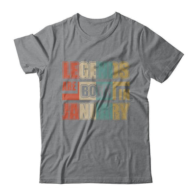 Classic Vintage Legends Are Born In January Birthday-T-Shirt & Hoodie-Classic T-Shirt-Sport Grey