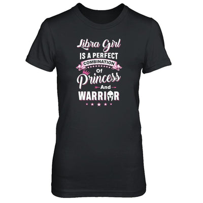 Libra Girl Princess Warrior September October Birthday-T-Shirt & Tank Top-Women's T-Shirt-Black