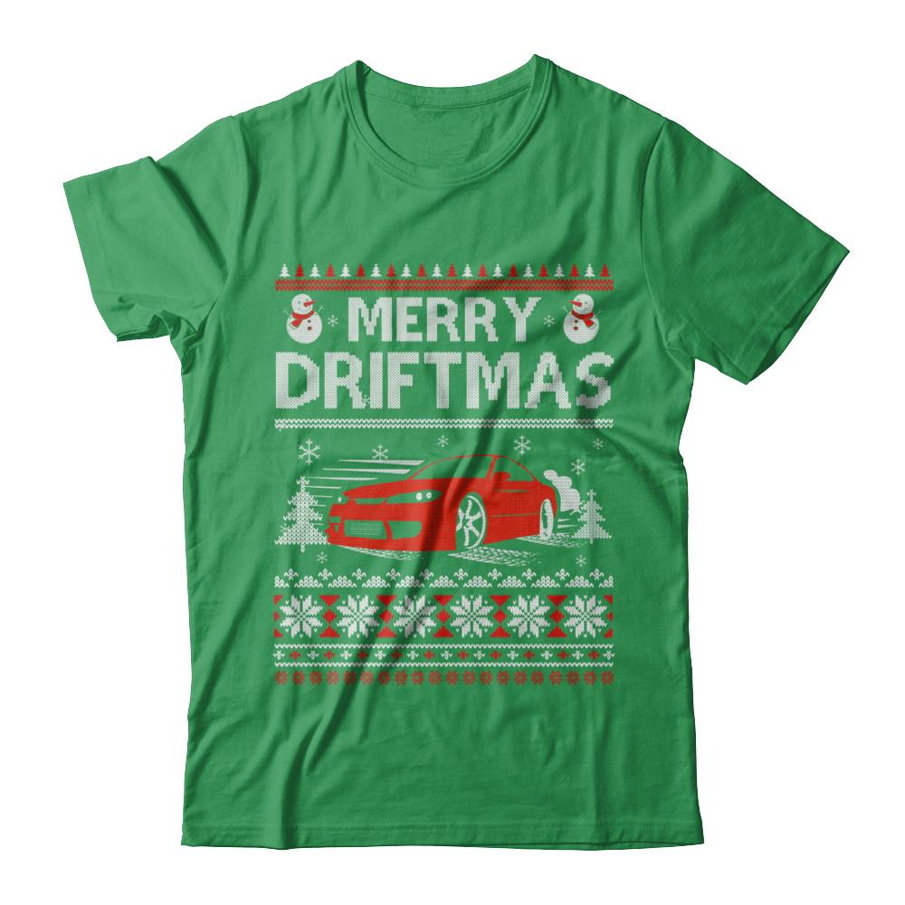 Merry Drifting Car Enthusiasts Sweater-T-Shirt & Sweatshirt-Premium T-Shirt-Kelly Green