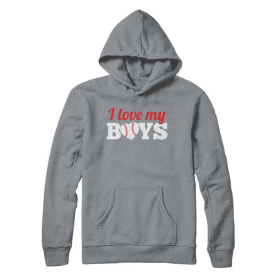 Love My Boys Mom And Dad Baseball-T-Shirt & Hoodie-Pullover Hoodie-Light Steel