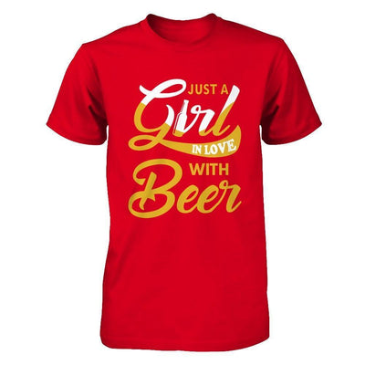 Just A Girl In Love With Beer-T-Shirt & Hoodie-Premium T-Shirt-Red