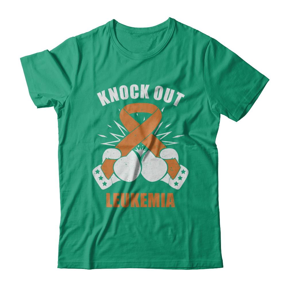Boxing knock out Leukemia Awareness Support-T-Shirt & Hoodie-Classic T-Shirt-Kelly Green