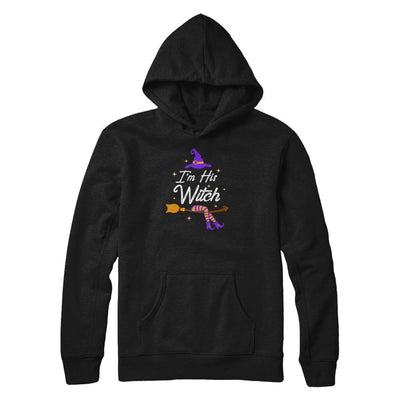 I'm His Witch Matching Boyfriends Husband Halloween-T-Shirt & Tank Top-Pullover Hoodie-Black