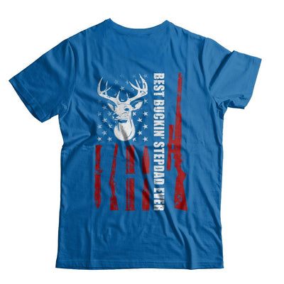 Best Buckin' Stepfather Ever Deer Hunting Stepdad Fathers Day-T-Shirt & Hoodie-Classic T-Shirt-Royal