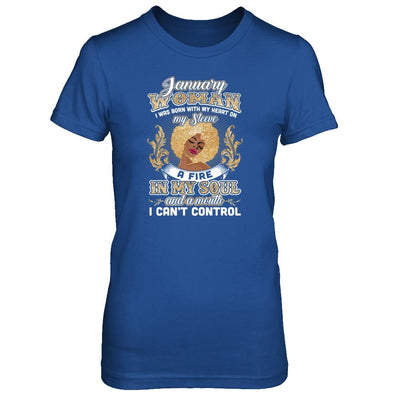 I'm A January Woman Funny Birthday-T-Shirt & Tank Top-Women's T-Shirt-Royal