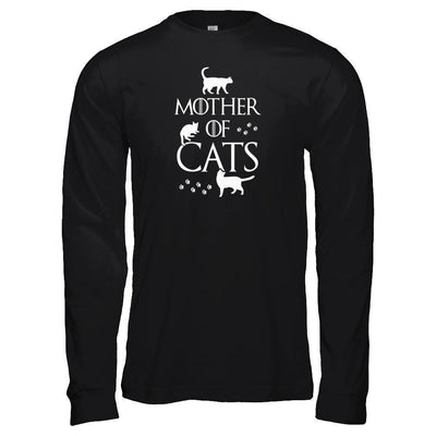 Mother Of Cats For Cat Lovers-T-Shirt & Tank Top-Long Sleeve T-Shirt-Black