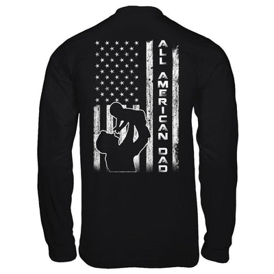 All American Dad Flag-T-Shirt & Hoodie-Long Sleeve T-Shirt-Black