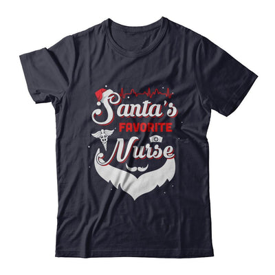 Nursing Santa's Favorite Nurse Christmas-T-Shirt & Hoodie-Premium T-Shirt-Midnight Navy