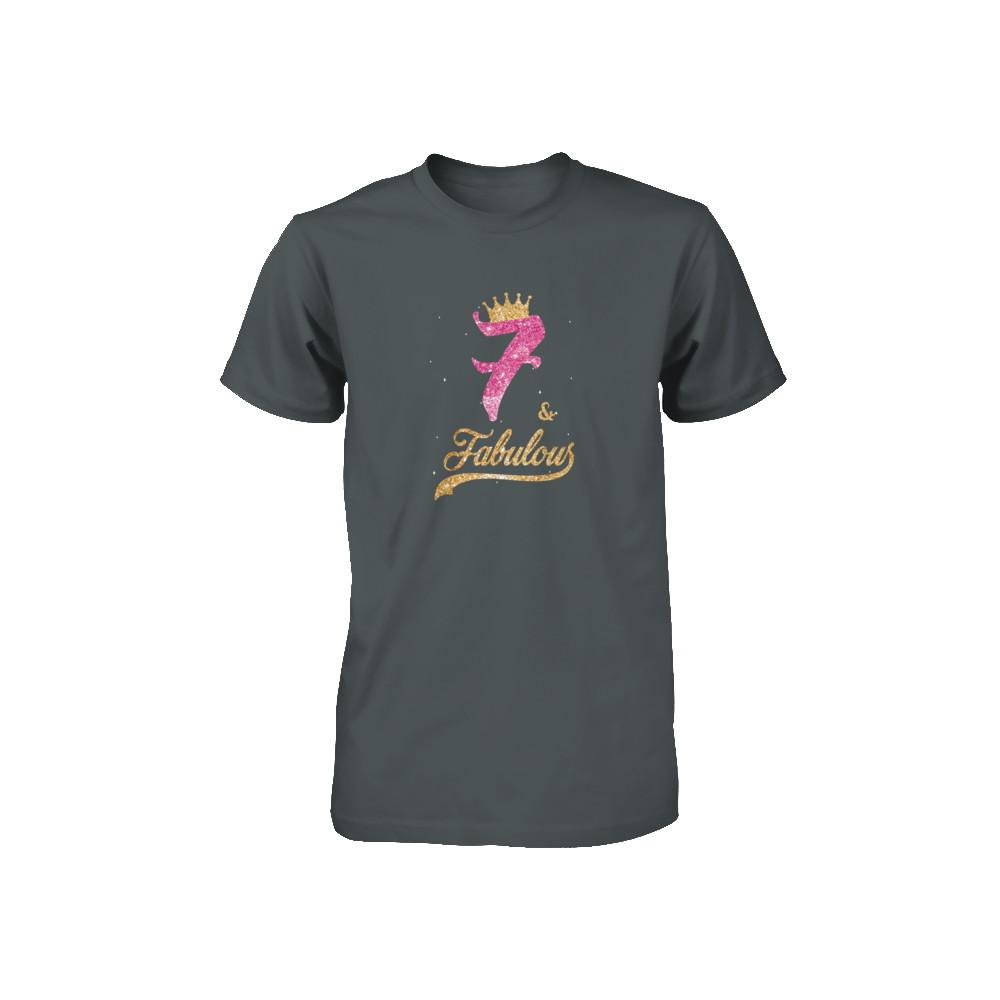 7Th And Fabulous Seven Birthday Youth-Youth Shirt-Toddler T-Shirt-Charcoal