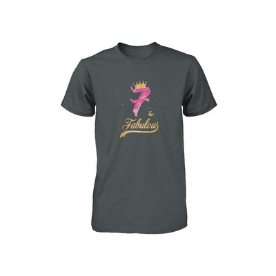 7Th And Fabulous Seven Birthday Youth-Youth Shirt-Toddler T-Shirt-Charcoal