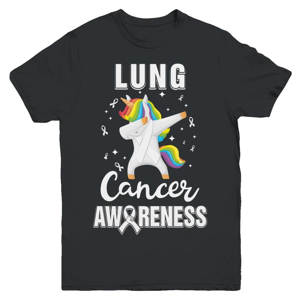 Inspirational Lung Cancer Awareness Unicorn Support Youth