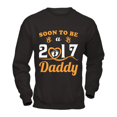 Soon To Be A Daddy Since 2017-T-Shirt & Hoodie-Crewneck Sweatshirt-Black
