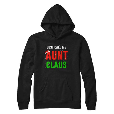 Santa Aunt Claus Matching Family Christmas Pajamas-T-Shirt & Sweatshirt-Pullover Hoodie-Black