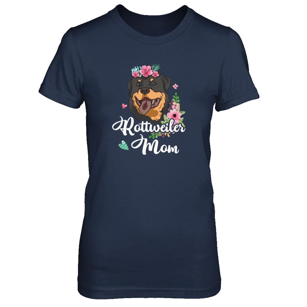 Rottweiler Mom Funny Dog Mom Gift Idea-T-Shirt & Tank Top-Women's T-Shirt-Navy