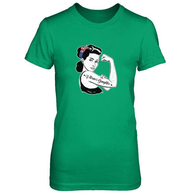 4Th Of July Veteran's Daughter From Dad Army-T-Shirt & Tank Top-Women's T-Shirt-Irish Green