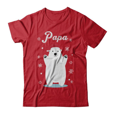 Papa Bear Christmas Santa Pajamas-T-Shirt & Sweatshirt-Classic T-Shirt-Red