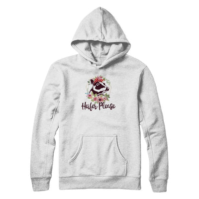 Funny Farmer Women Girl Cow Heifer Please-T-Shirt & Tank Top-Pullover Hoodie-Heather Grey