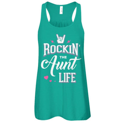 Rockin' The Aunt Life-T-Shirt & Tank Top-Women's Flowy Racerback Tank-Kelly