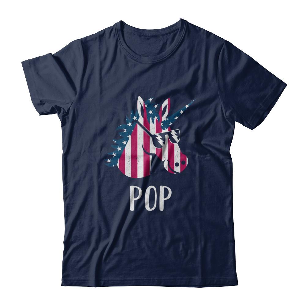 Patriotic Pop Unicorn Americorn 4Th Of July-T-Shirt & Hoodie-Classic T-Shirt-Navy