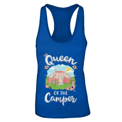 Queen Of The Camper Camping For Women Gift-T-Shirt & Tank Top-Women's Ideal Racerback Tank-Royal
