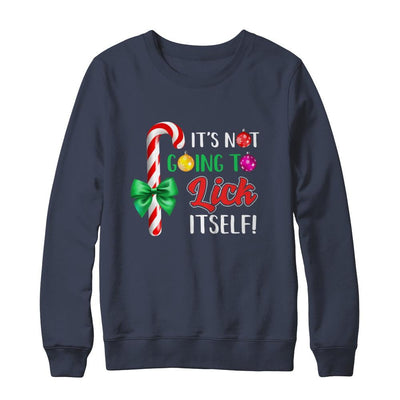 It's Not Going To Lick Itself Funny Candy Christmas-T-Shirt & Sweatshirt-Crewneck Sweatshirt-Navy