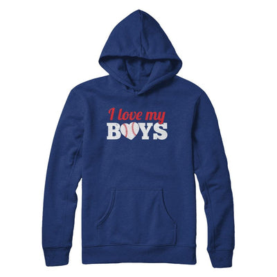 Love My Boys Mom And Dad Baseball-T-Shirt & Hoodie-Pullover Hoodie-Deep Royal